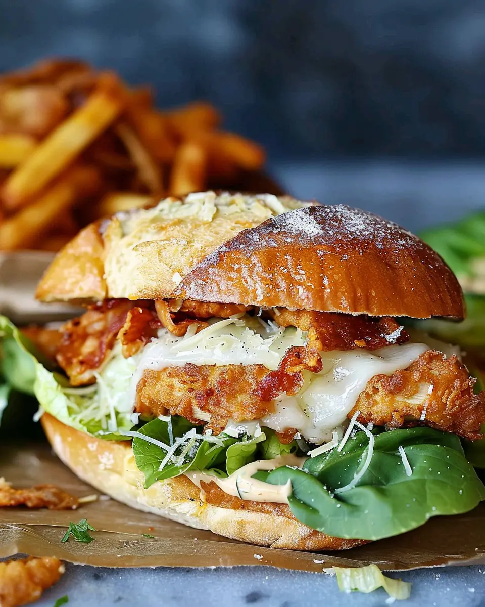 Crispy Chicken Caesar Sandwich with Turkey Bacon: A Tasty Twist