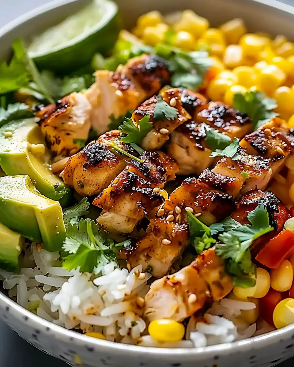 Street Corn Chicken Rice Bowl: A Juicy Homemade Delight