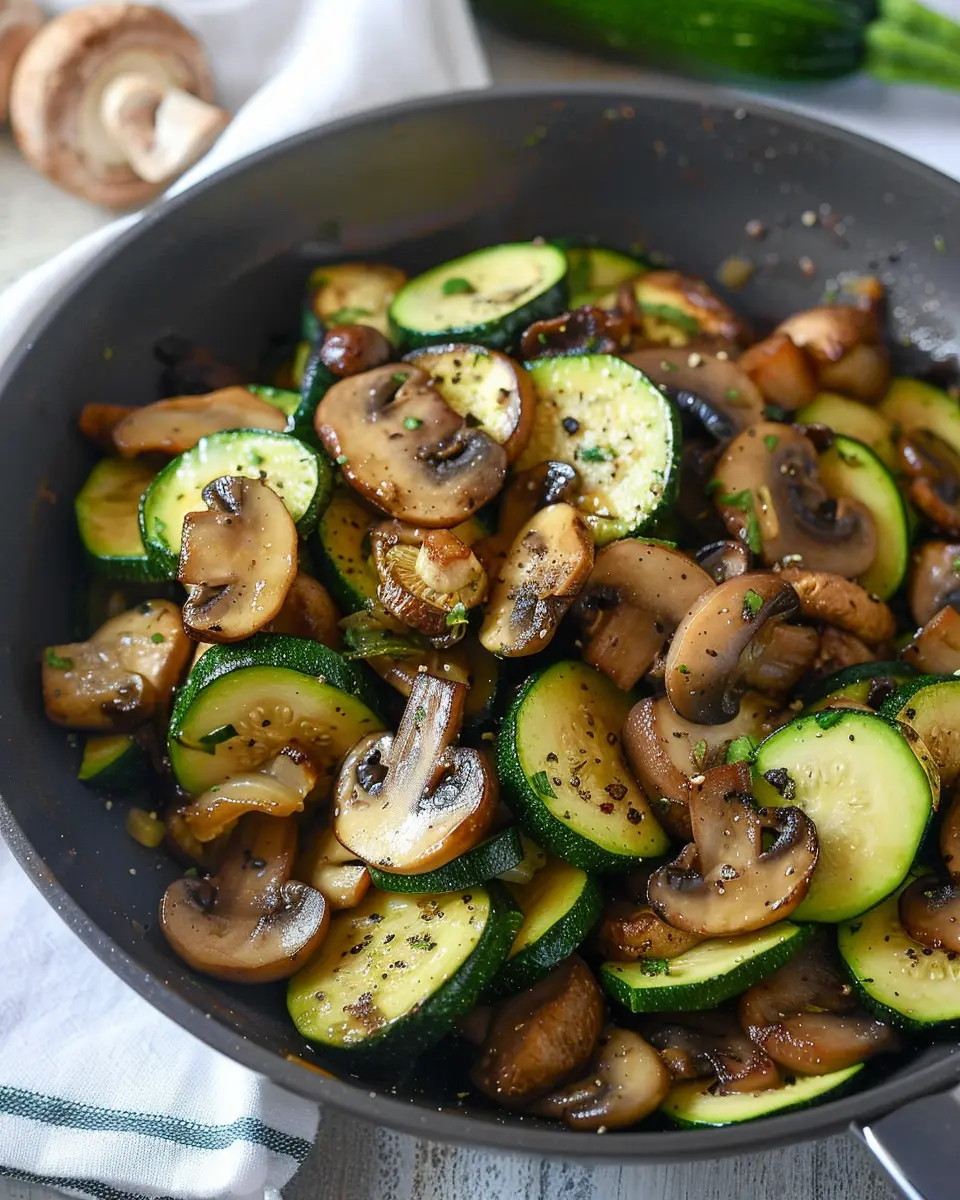 Quick Sautéed Zucchini and Mushrooms