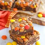 Chewy REESE’s PIECES Peanut Butter Brownies