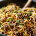 Mongolian Ground Beef Noodles Recipe