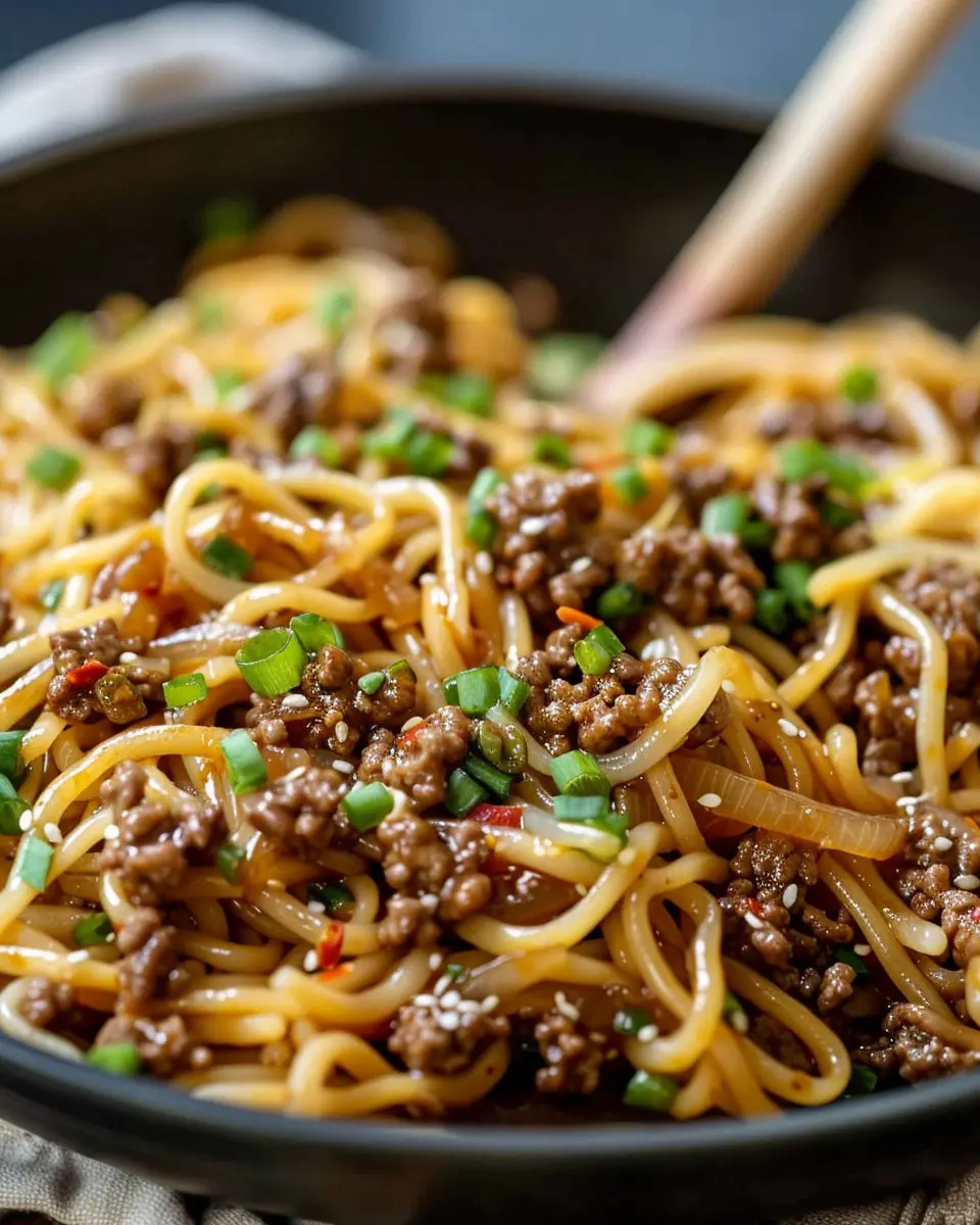 Mongolian Ground Beef Noodles Recipe: Easy Comfort Food Delight