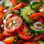 Rustic Tomato and Cucumber Salad
