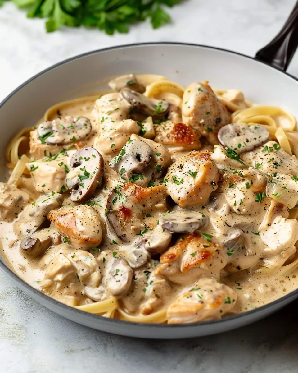 Creamy Chicken Stroganoff