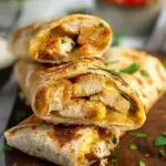 Cheesy Garlic Chicken Wraps