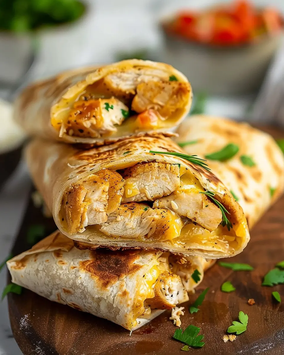 Cheesy Garlic Chicken Wraps: Easy and Indulgent Weeknight Delight