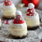Mini Santa Hat Cheesecakes