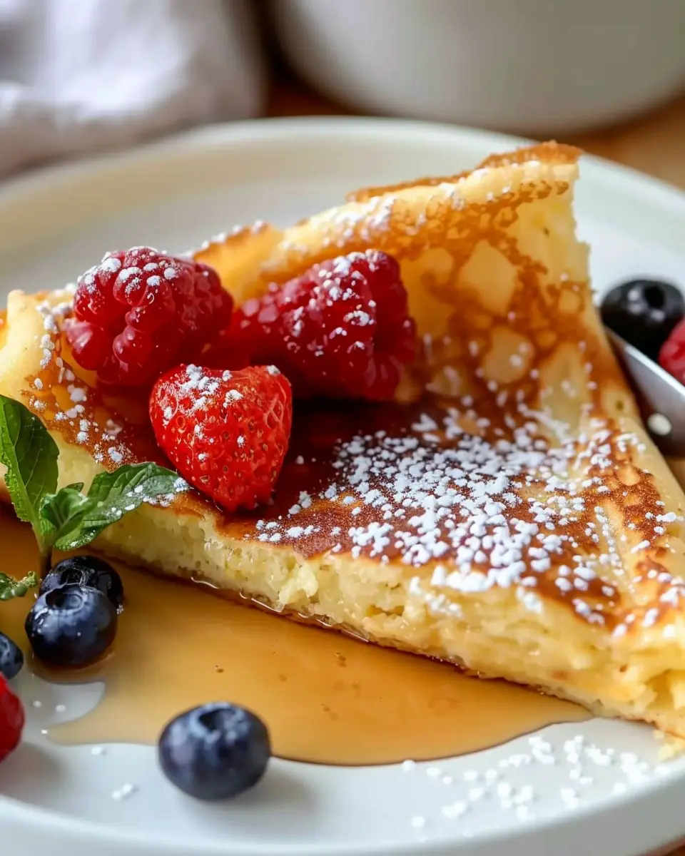 German Pancakes: Easy Recipe with Turkey Bacon and Fresh Berries