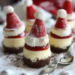 Mini Santa Hat Cheesecakes