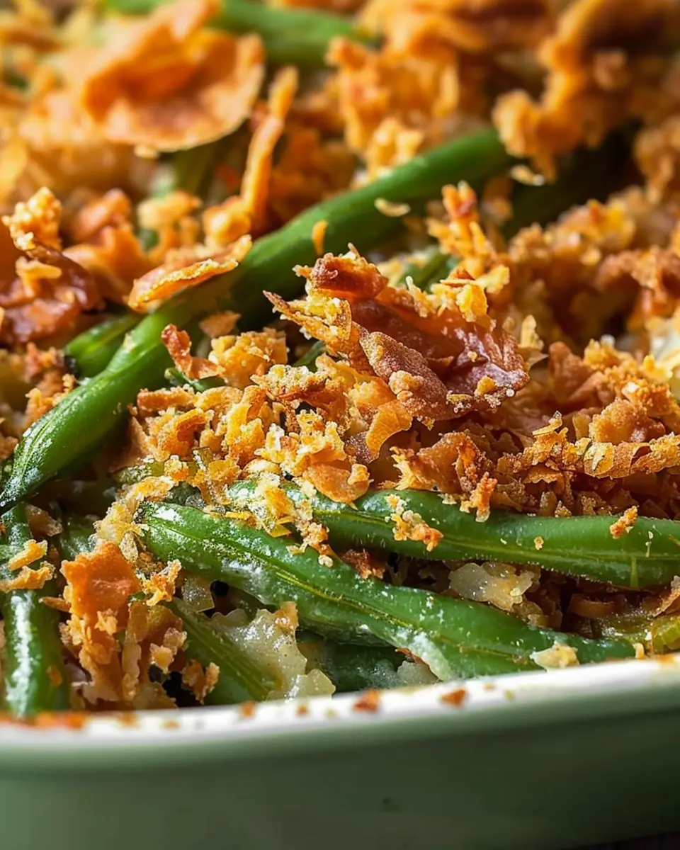 Ina Garten Green Bean Casserole with Turkey Bacon Delight