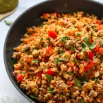 20-Minute Spicy Cauliflower Rice With Ground Turkey