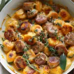 Creamy Butternut Squash Gnocchi with Sausage, Thyme, and Sage