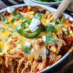Shredded Mexican Chicken Casserole