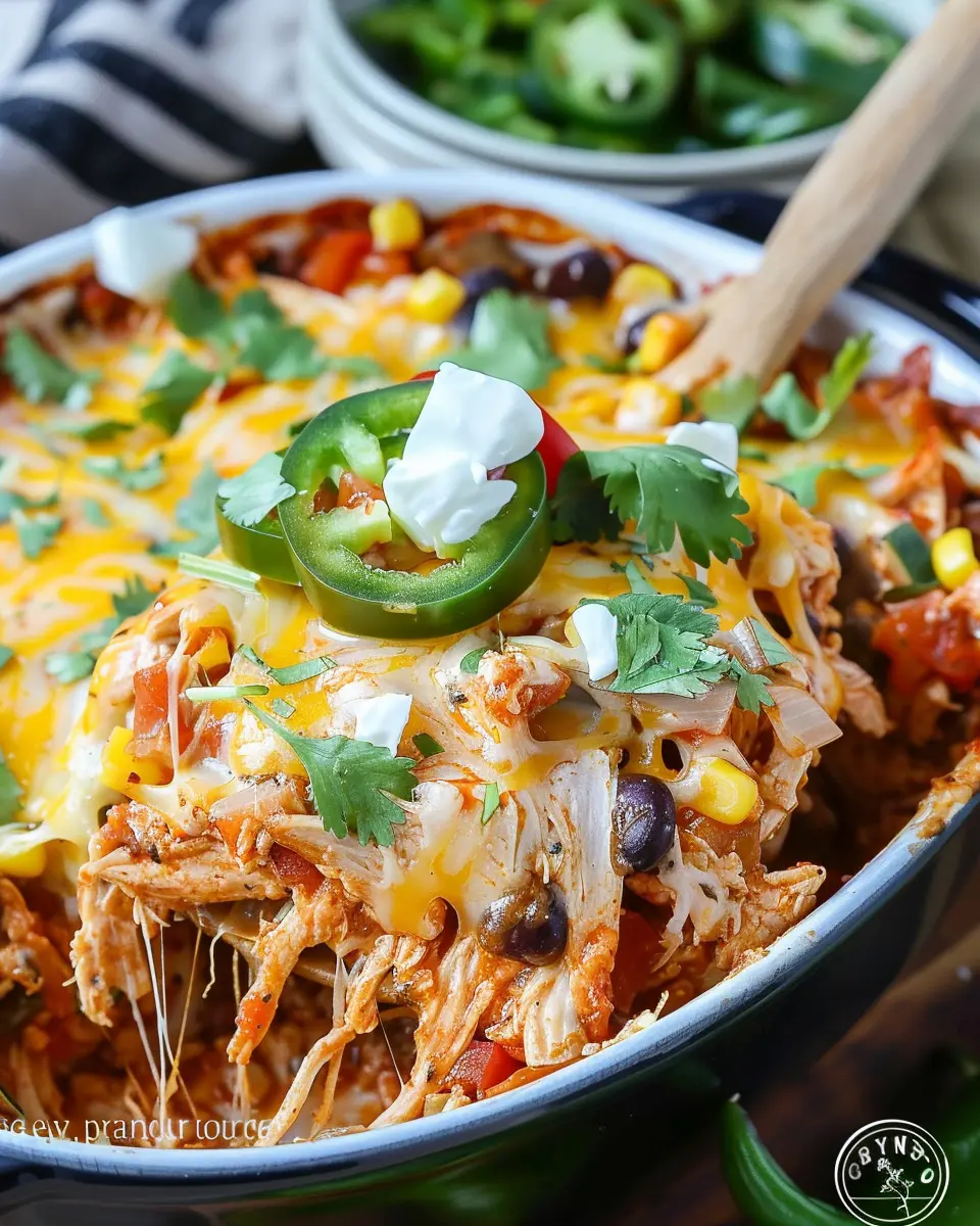 Shredded Mexican Chicken Casserole: Easy Family Favorite Delight
