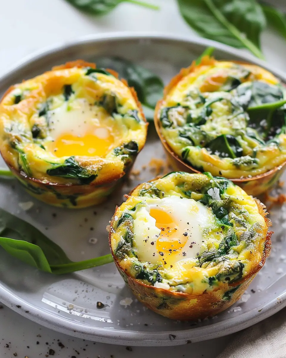 Spinach Egg Muffins: Easy Turkey Bacon &amp; Chicken Ham Recipe