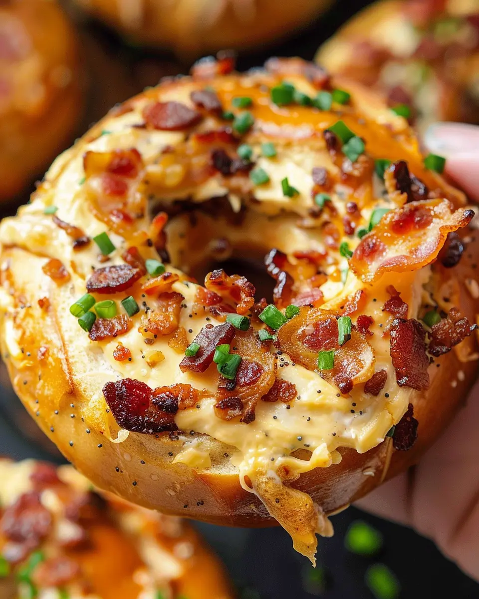 Bacon Cream Cheese Filled Bagels: Easy Turkey Bacon Delight