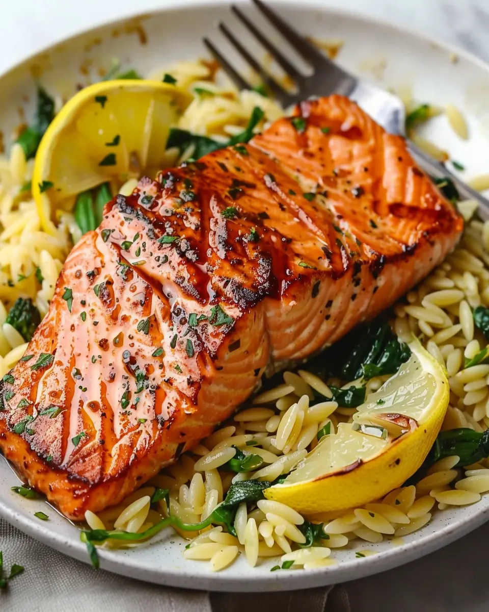30-Minute Seared Salmon: Easy Lemon Orzo for Quick Dinners
