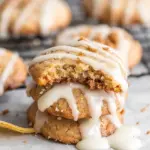 Crumbl Banana Bread Cookies with Cream Cheese Glaze